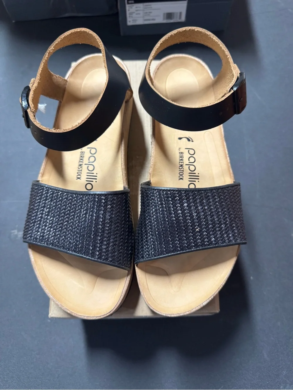 BIRKENSTOCK Papillio Glenda Platform Ankle Strap Sandals EU40/ US9-9.5 Black
